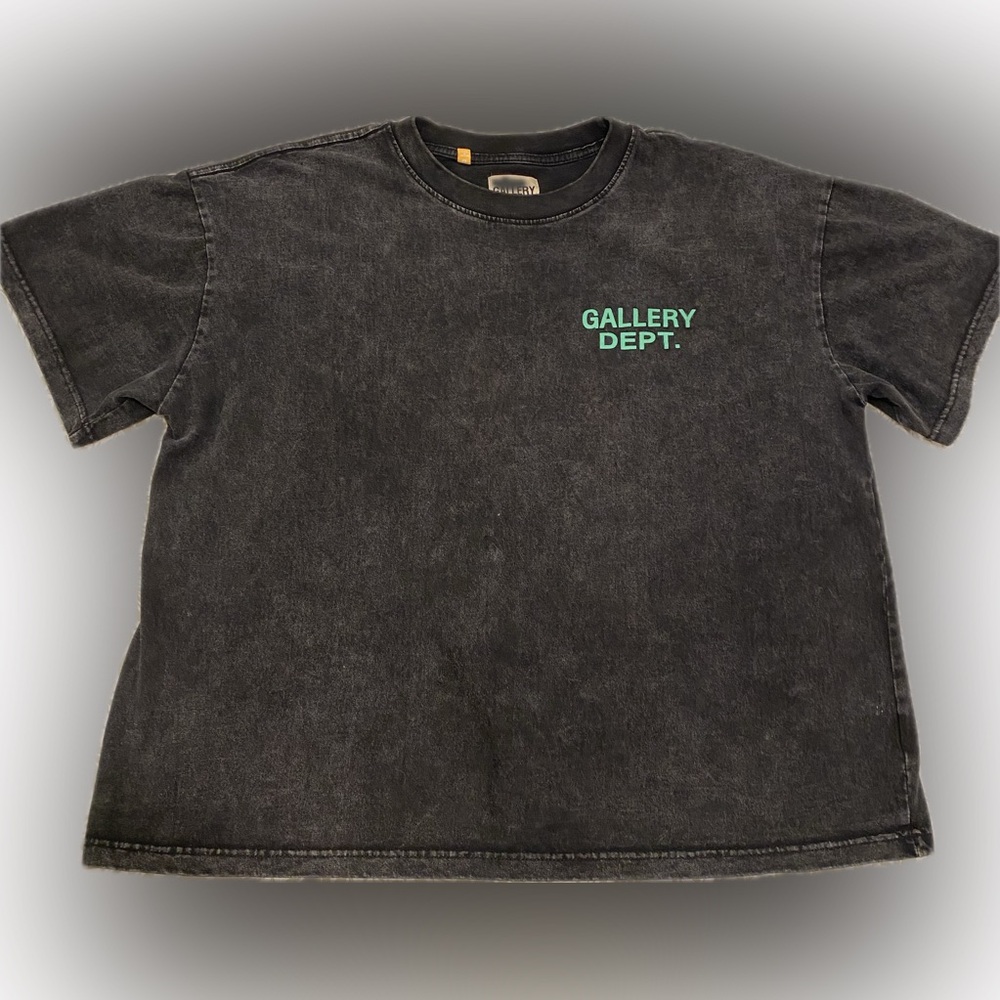 Men's Gallery Dept. Black T-Shirt with Green Print